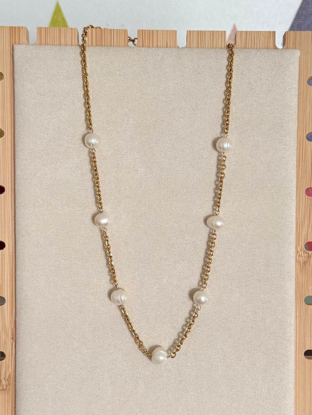 Gold-Filled Freshwater Pearl Satellite Station Necklace